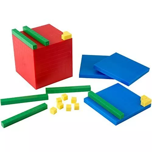 Picture of Base Ten Math Number Block Set 121 Pieces for Maths Counting